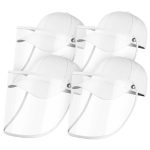 1-4X Outdoor Protection Hat Anti-Fog Pollution Dust Protective Cap Full Face HD Shield Cover Adult White