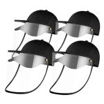 1-4X Outdoor Protection Hat Anti-Fog Pollution Dust Protective Cap Full Face HD Shield Cover Kids Black