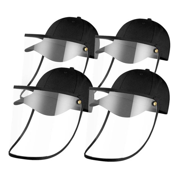 1-4X Outdoor Protection Hat Anti-Fog Pollution Dust Protective Cap Full Face HD Shield Cover Kids Black