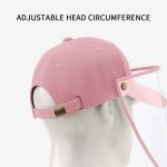 6-Outdoor Protection Hat Anti-Fog Pollution Dust Protective Cap Full Face HD Shield Cover Kids Pink