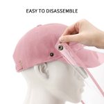 7-Outdoor Protection Hat Anti-Fog Pollution Dust Protective Cap Full Face HD Shield Cover Kids Pink