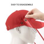 7-Outdoor Protection Hat Anti-Fog Pollution Dust Protective Cap Full Face HD Shield Cover Kids Red
