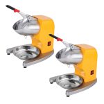 1-SOGA 2X Ice Shaver Electric Stainless Steel Ice Crusher Slicer Machine Commercial Yellow