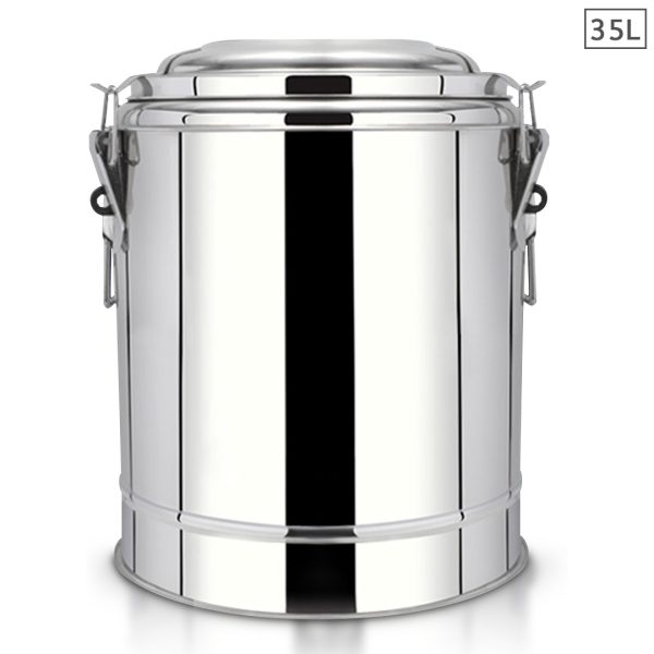 1-SOGA 35L Stainless Steel Insulated Stock Pot Hot & Cold Beverage Container