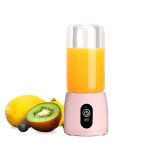 2-SOGA Portable Mini USB Rechargeable Handheld Juice Extractor Fruit Mixer Juicer Pink