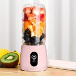 3-SOGA Portable Mini USB Rechargeable Handheld Juice Extractor Fruit Mixer Juicer Pink