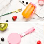 8-SOGA Portable Mini USB Rechargeable Handheld Juice Extractor Fruit Mixer Juicer Pink