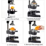 8-SOGA Commercial Manual Juicer Hand Press Juice Extractor Squeezer Orange Citrus Matte Black
