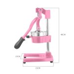 5-SOGA Commercial Manual Juicer Hand Press Juice Extractor Squeezer Orange Citrus Pink