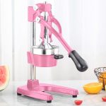 2-SOGA 2X Commercial Manual Juicer Hand Press Juice Extractor Squeezer Orange Citrus Pink