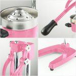 4-SOGA 2X Commercial Manual Juicer Hand Press Juice Extractor Squeezer Orange Citrus Pink