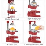 6-SOGA 2X Commercial Manual Juicer Hand Press Juice Extractor Squeezer Orange Citrus Red