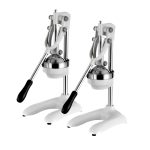 1-SOGA 2X Stainless Steel Manual Juicer Hand Press Juice Extractor Squeezer Lemon Orange Citrus White