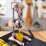 4-SOGA Stainless Steel Manual Juicer Hand Press Juice Extractor Squeezer Lemon Orange Citrus Gold