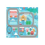 1-SOGA 120cm Kids Rug Street Map Play Mat
