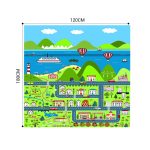 2-SOGA 120cm Kids Rug Street Map Play Mat