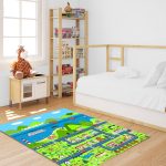 3-SOGA 120cm Kids Rug Street Map Play Mat