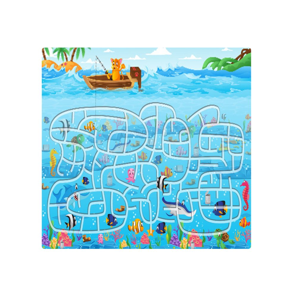 1-SOGA 120cm Kids Rug Street Map Play Mat