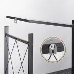 7-SOGA 2X 4 Tier Steel Black Foldable Kitchen Cart Multi-Functional Shelves Portable Storage Organizer with Wheels