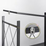 7-SOGA 2X 5 Tier Steel Black Foldable Kitchen Cart Multi-Functional Shelves Portable Storage Organizer with Wheels