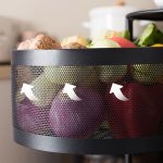 6-SOGA 3 Tier Steel Round Rotating Kitchen Cart Multi-Functional Shelves Portable Storage Organizer with Wheels