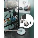 6-SOGA 5 Tier Steel Black Foldable Display Stand Multi-Functional Shelves Portable Storage Organizer with Wheels