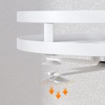 3-SOGA 2X 2 Tier Steel White Round Rotating Multi-Function Kitchen Portable Storage Spice Seasoning Kitchen Countertop Organiser Shelf