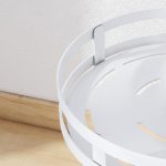 6-SOGA 2X 2 Tier Steel White Round Rotating Multi-Function Kitchen Portable Storage Spice Seasoning Kitchen Countertop Organiser Shelf