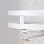 8-SOGA 2X 3 Tier Steel White Round Rotating Multi-Function Kitchen Portable Storage Spice Seasoning Kitchen Countertop Organiser Shelf