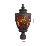 4-Vintage Lamp 4X 50.8cm Elegant Post Light with Aluminum and Glass Lantern Classic Outdoor Lighting