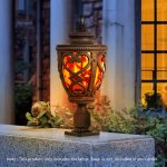 2-Vintage Lamp 6X 50.8cm Elegant Post Light with Aluminum and Glass Lantern Classic Outdoor Lighting