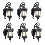 1-Vintage Lantern 6X 62cm Wall Light Elegant Aluminum & Glass Design Classic Outdoor Lighting Rustic Vintage Style