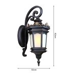4-Vintage Lantern 6X 62cm Wall Light Elegant Aluminum & Glass Design Classic Outdoor Lighting Rustic Vintage Style