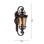 4-Vintage Lantern 6X 70cm Aluminum & Glass Wall Light Classic Lantern Design Elegant Outdoor Antique Inspired Wall Lamp