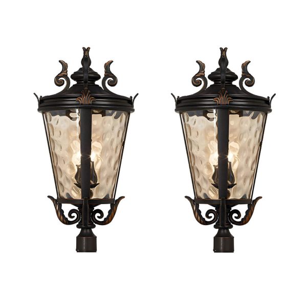 1-Vintage Lantern 2X 71.2cm Wall Lamp Modern Aluminum & Glass Wall Light Classic Outdoor Sconce Decorative Exterior Lighting