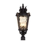 1-Vintage Lantern  63.5cm Outdoor Post Lantern Light Classic Charm Elegant Patio Antique Inspired Outdoor Lighting