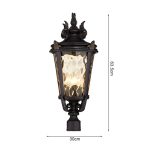 4-Vintage Lantern 2X 63.5cm Outdoor Post Lantern Light Classic Charm Elegant Patio Antique Inspired Outdoor Lighting