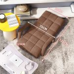 2-SOGA 4X Foldable Lounge Cushion Adjustable Floor Lazy Recliner Chair with Armrest Coffee