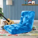 2-SOGA 4X Floor Recliner Folding Lounge Sofa Futon Couch Folding Chair Cushion Blue