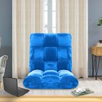 5-SOGA 4X Floor Recliner Folding Lounge Sofa Futon Couch Folding Chair Cushion Blue