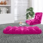 4-SOGA Floor Recliner Folding Lounge Sofa Futon Couch Folding Chair Cushion Pink
