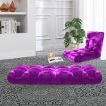 4-SOGA 4X Floor Recliner Folding Lounge Sofa Futon Couch Folding Chair Cushion Purple