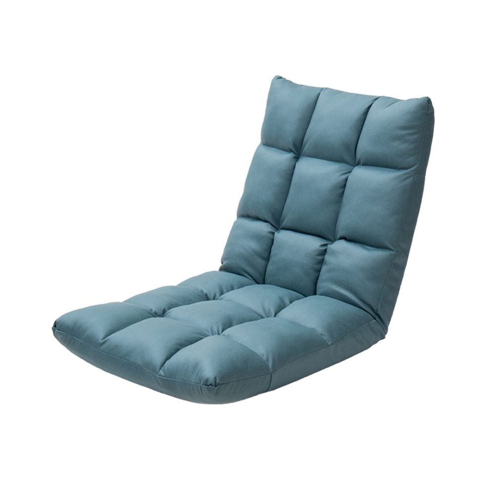 1-SOGA Green Lounge Floor Recliner Adjustable Gaming Sofa Bed Foldable Indoor Outdoor Backrest Seat Home Office Decor