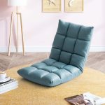 2-SOGA 4X Green Lounge Floor Recliner Adjustable Gaming Sofa Bed Foldable Indoor Outdoor Backrest Seat Home Office Decor