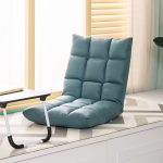 4-SOGA 4X Green Lounge Floor Recliner Adjustable Gaming Sofa Bed Foldable Indoor Outdoor Backrest Seat Home Office Decor