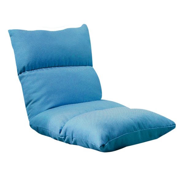 1-SOGA Lounge Floor Recliner Adjustable Lazy Sofa Bed Folding Game Chair Blue