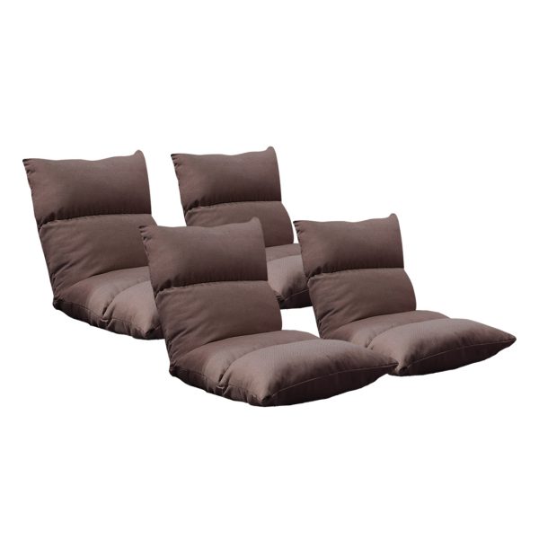 1-SOGA 4X Lounge Floor Recliner Adjustable Lazy Sofa Bed Folding Game Chair Coffee