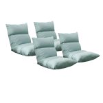 1-SOGA 4X Lounge Floor Recliner Adjustable Lazy Sofa Bed Folding Game Chair Mint Green