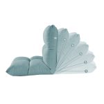 3-SOGA 4X Lounge Floor Recliner Adjustable Lazy Sofa Bed Folding Game Chair Mint Green