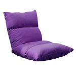 1-SOGA Lounge Floor Recliner Adjustable Lazy Sofa Bed Folding Game Chair Purple